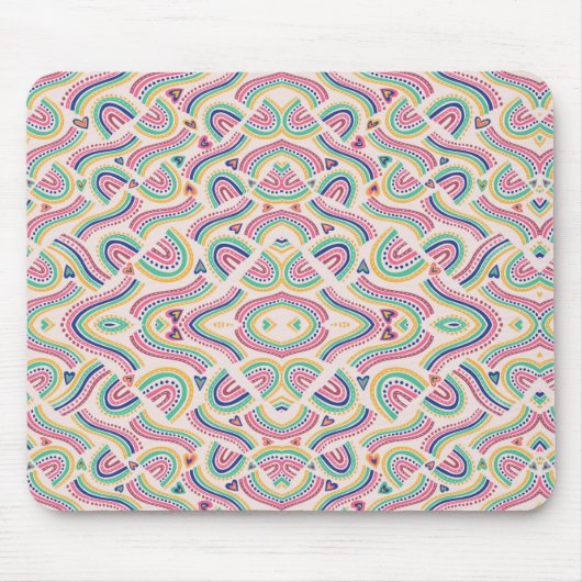 Colorful mouse pad featuring an intricate mousepad (Vorne)