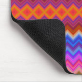 Colorful mouse pad featuring vibrant zigzag  mousepad (Ecke)