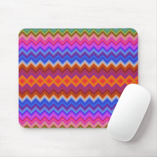 Colorful mouse pad featuring vibrant zigzag  mousepad (Mit Mouse)