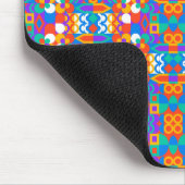 Colorful mousepad with geometric pattern in blue (Ecke)