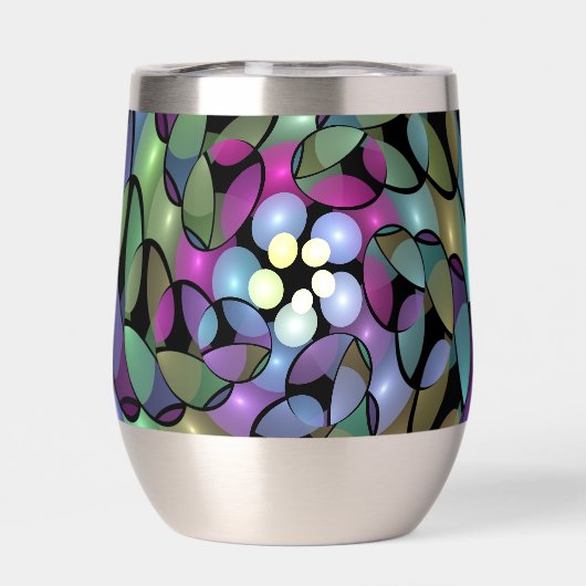 Colorful Movements Abstract Striking Fractal Art (Rückseite)