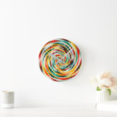 Colorful Multicolored Pattern Runde Wanduhr (Zuhause)