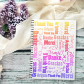 Colorful Multilingual Dankeschön Journal Notizblock