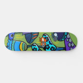 Colorful Mushroom Illustration  Skateboard (Horizontal)
