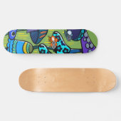 Colorful Mushroom Illustration  Skateboard (Horizontal)