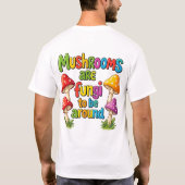 Colorful mushrooms design, bright forest fungi T-Shirt (Rückseite)