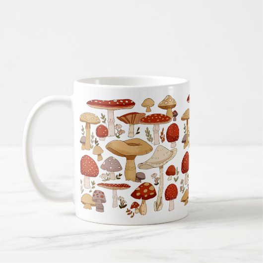 Colorful mushrooms party kaffeetasse (Links)