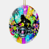 Colorful Music DJ Keramik Ornament (Rechts)