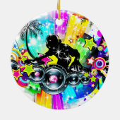 Colorful Music DJ Keramik Ornament (Hinten)