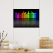Colorful Music Equalizer Poster (Küche)