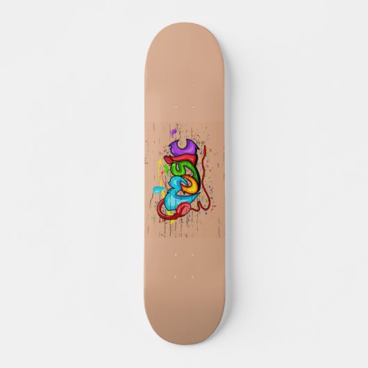 Colorful Music Graffiti Skateboard (Vorne)