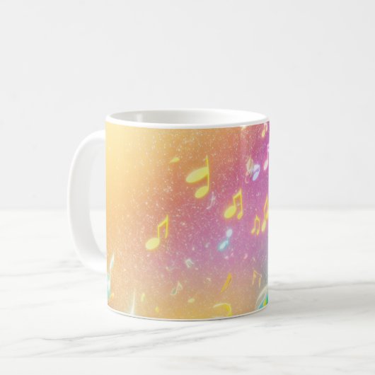 Colorful Music Notes Fantasy Mug Kaffeetasse (Vorderseite Links)