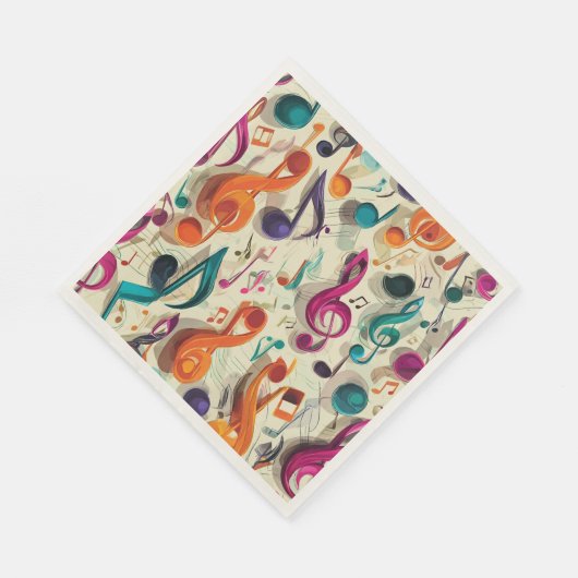 Colorful Music Pattern Serviette (Ecke)