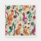 Colorful Music Pattern Serviette (Vorderseite)