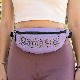 Colorful Namaste Butterflies Art - Lavender Purple Bauchtasche