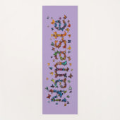 Colorful Namaste Butterflies - Lavender Meditation Yogamatte (Vorderseite)