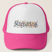 Colorful Namaste Butterflies - Yoga Lover Graphic Truckerkappe (Vorderseite)