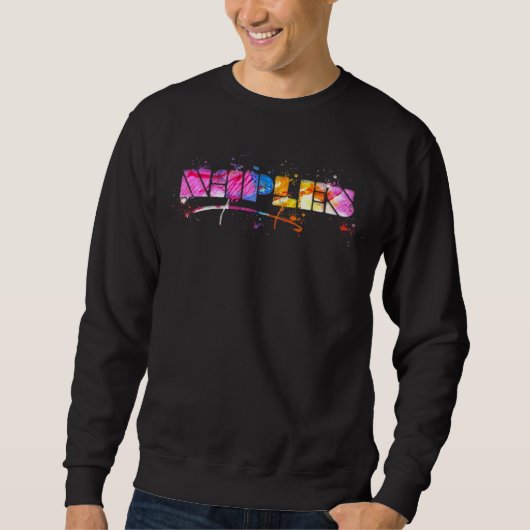 Colorful Naples Lettering  Watercolor Naples Sweatshirt (Vorderseite)