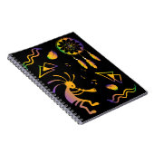 Colorful Native American Kokopelli Notebook Notizblock (Rechte Seite)