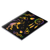 Colorful Native American Kokopelli Notebook Notizblock (Linke Seite)