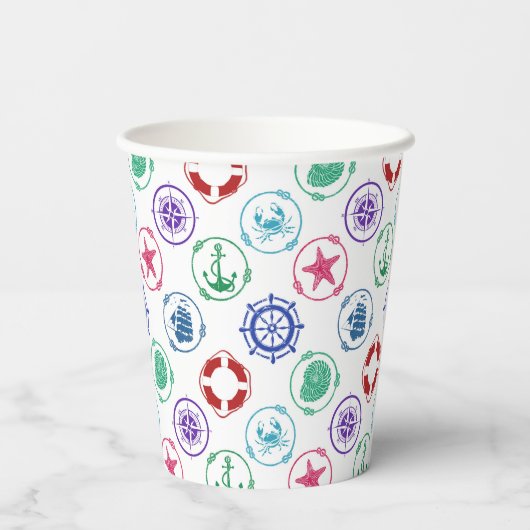 Colorful Nautical Pappbecher (Rückseite)