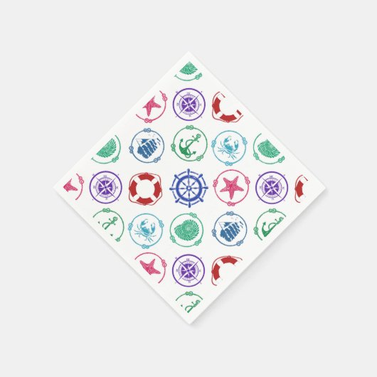 Colorful Nautical Serviette (Ecke)