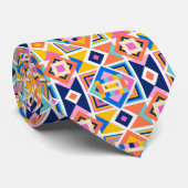 Colorful necktie with a vibrant geometric pattern krawatte (Gerollt)