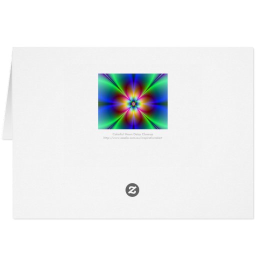 Colorful Neon Daisy (Rückseite Horizontal)