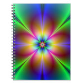 Colorful Neon Daisy Notizblock (Vorderseite)