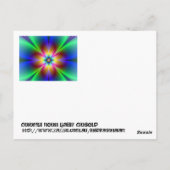 Colorful Neon Daisy Postkarte (Rückseite)