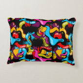 Colorful Neon Graffiti Hip Hop Street Art Dekokissen (Rückseite)