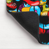 Colorful Neon Graffiti Hip Hop Street Art Mousepad (Ecke)