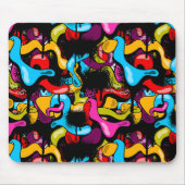 Colorful Neon Graffiti Hip Hop Street Art Mousepad (Vorne)