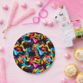 Colorful Neon Graffiti Hip Hop Street Art Pappteller (Party)