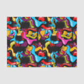 Colorful Neon Graffiti Hip Hop Street Art Seidenpapier (Vorderseite)