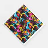 Colorful Neon Graffiti Hip Hop Street Art Serviette (Ecke)