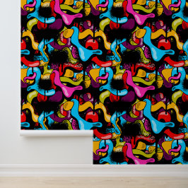 Colorful Neon Graffiti Hip Hop Street Art Tapete