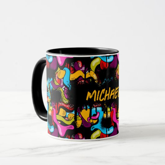 Colorful Neon Graffiti Hip Hop Street Art Tasse