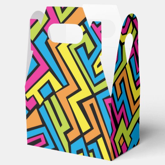 Colorful Neon Graffiti Street Art Pattern Geschenkschachtel (Geöffnet)