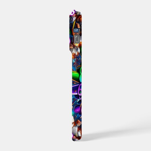 Colorful Neon Joysticks Pattern iPhone Hülle (Linke Seite)