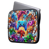 Colorful Neon Joysticks Pattern Laptopschutzhülle (Vorderseite Links)