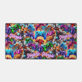 Colorful Neon Joysticks Pattern Schreibtischunterlage (Vorderseite)