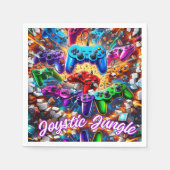 Colorful Neon Joysticks Pattern Serviette (Vorderseite)