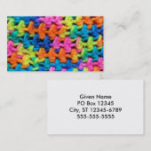 Colorful Neon Yarn Visitenkarte (Vorne/Hinten)