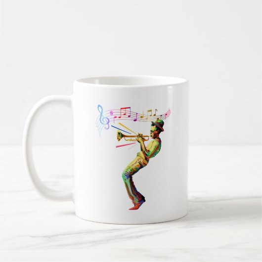 Colorful New York City Jazz Music Kaffeetasse (Links)