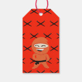 Colorful Ninja Karate Birthday Geschenkanhänger (Rückseite)