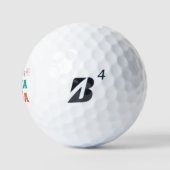 Colorful No Drama Llama Golfball (Logo)
