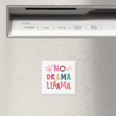 Colorful No Drama Llama Magnet (In Situ (Geschirrspüler))