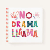 Colorful No Drama Llama Notizblock (Vorderseite)