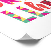 Colorful No Drama Llama Poster (Ecke)